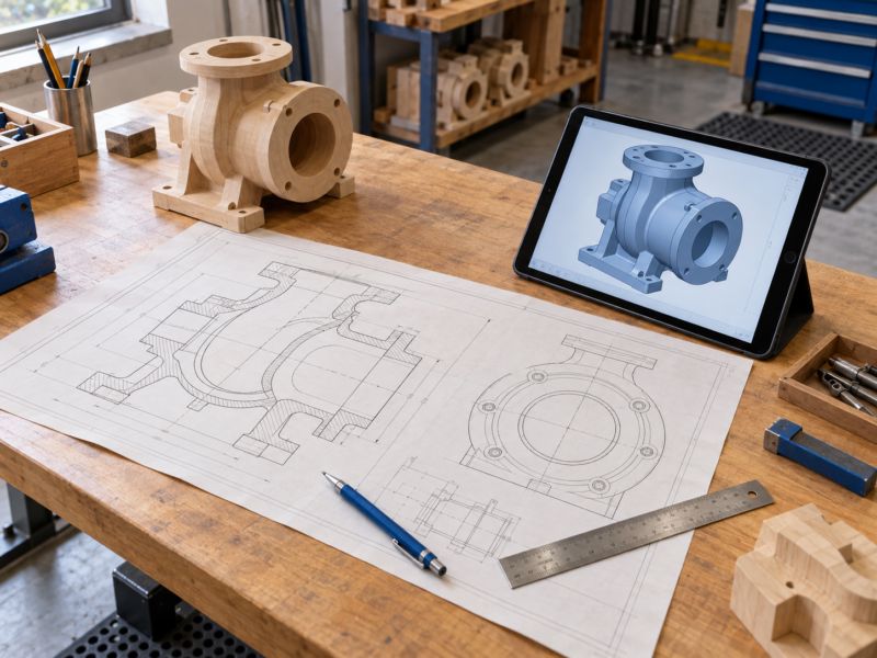 Визуализация изучения чертежей и 3D-модели перед изготовлением оснастки